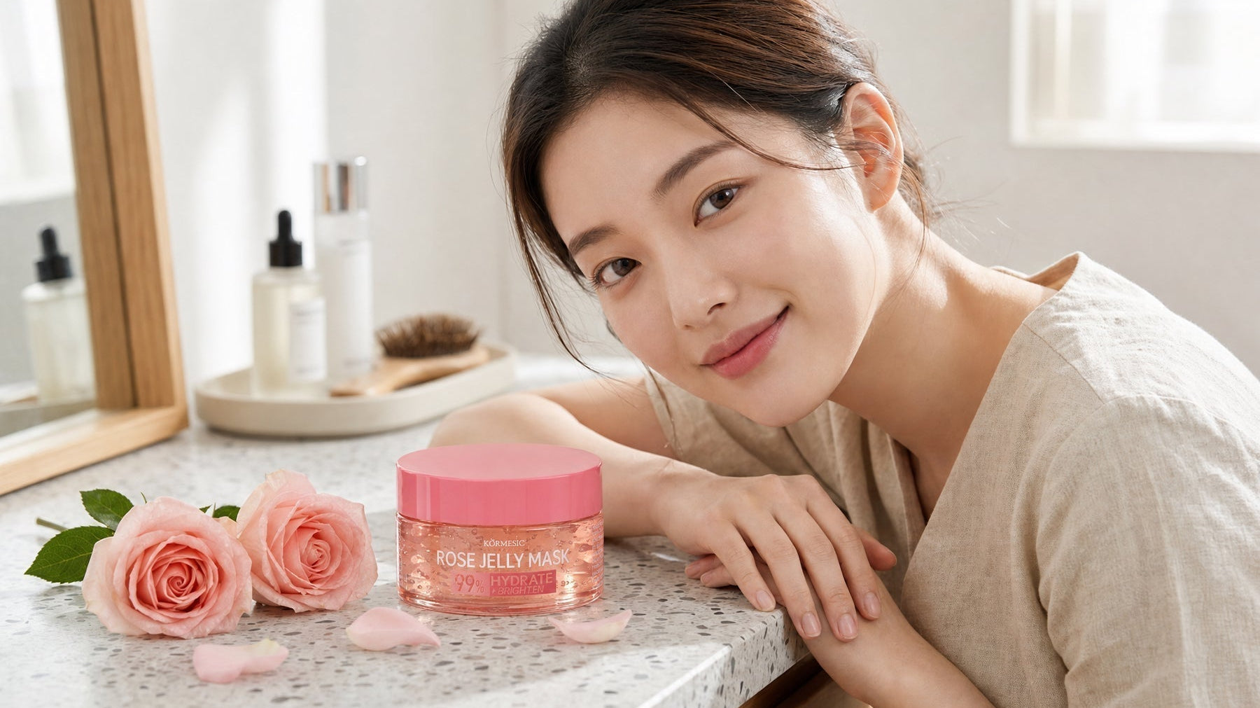 Say Goodbye to Dullness: How the KORMESIC Rose Jelly Mask Hydrates and Brightens Your Skin