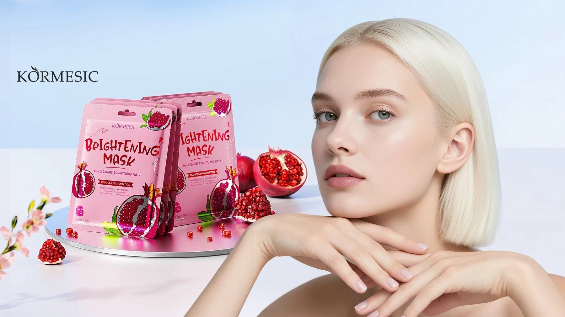 The Luminous Power: KORMESIC Pomegranate Brightening Mask Redefines OBM Excellence in Global Skincare