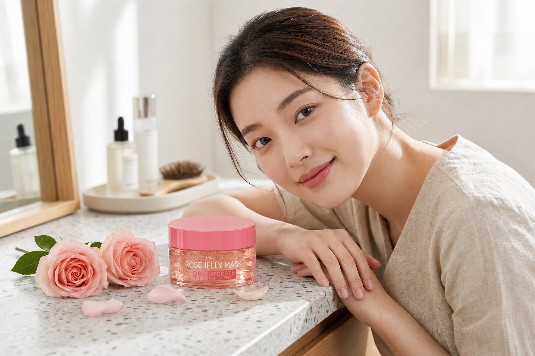 Say Goodbye to Dullness: How the KORMESIC Rose Jelly Mask Hydrates and Brightens Your Skin