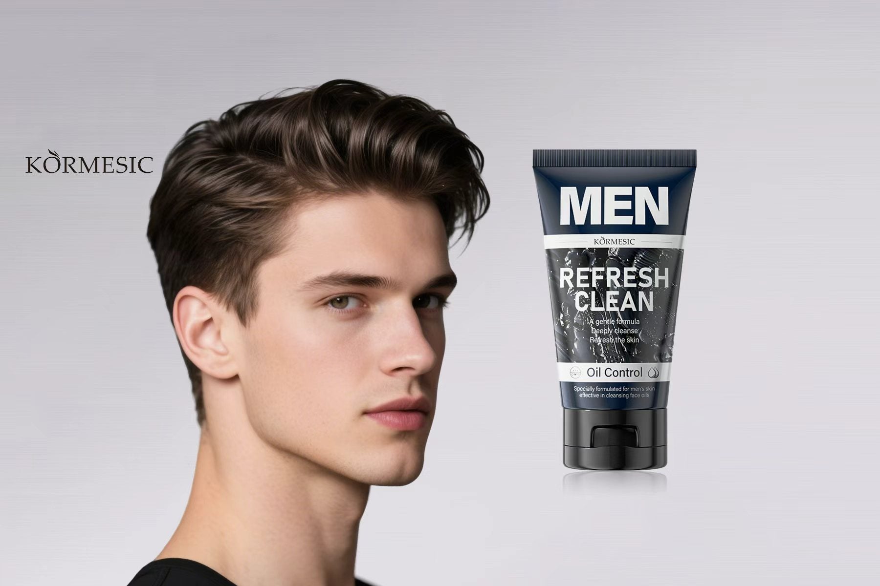 Engineering Masculine Radiance: How KORMESIC Men's Volcanic Mud Facial Cleanser Redefines OBM Leadership