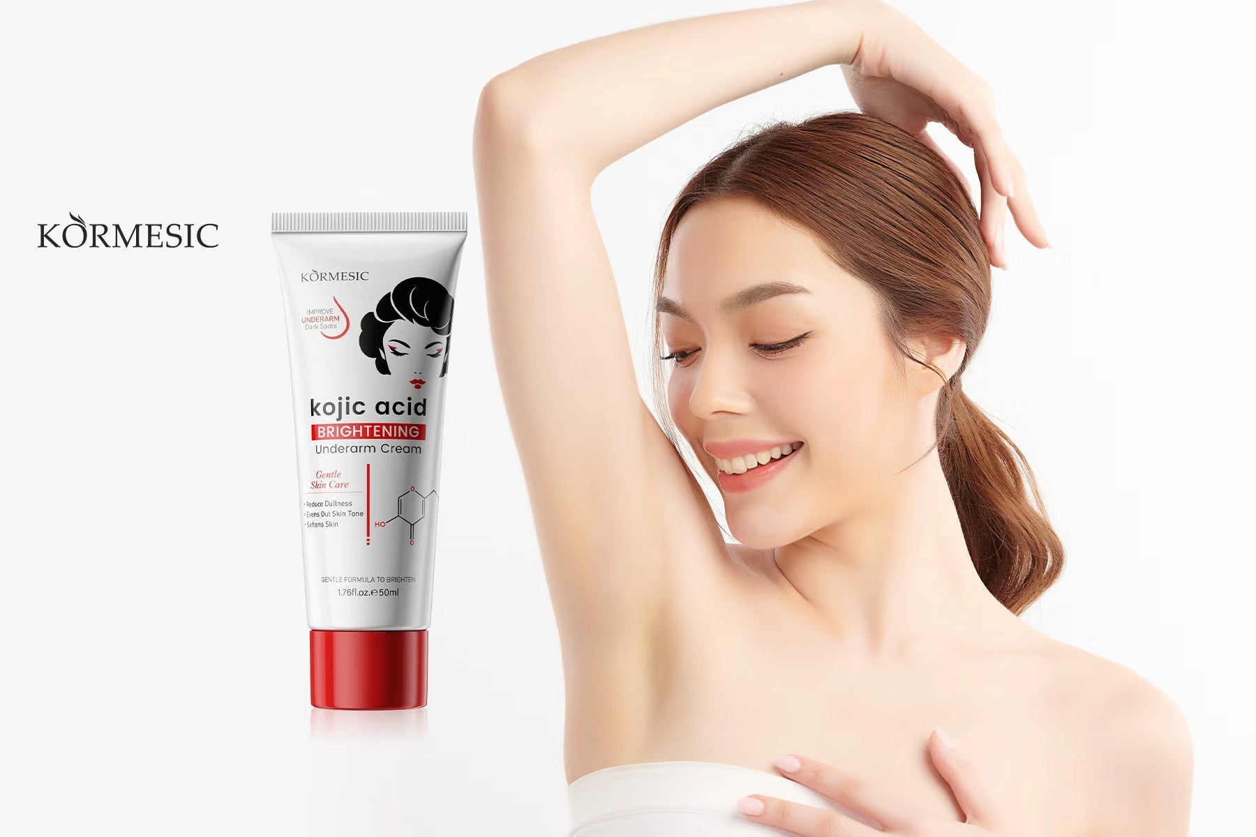 Radiant Confidence: Scaling the 2026 Global Market with KORMESIC Kojic Acid & Collagen Whitening Underarm Cream