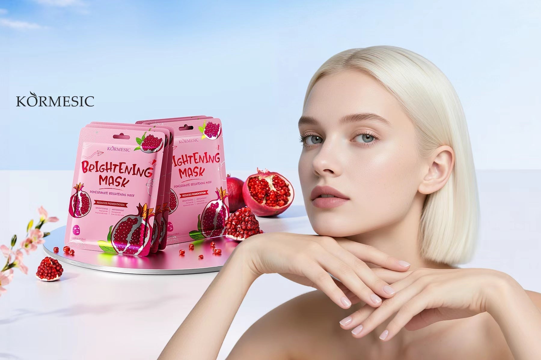 The Luminous Power: KORMESIC Pomegranate Brightening Mask Redefines OBM Excellence in Global Skincare
