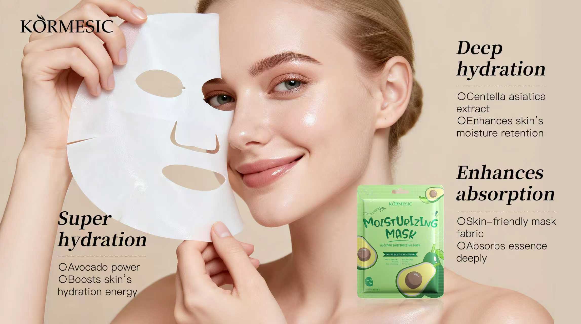 The Green Gold of Skincare: How KORMESIC Avocado Moisturizing Mask Dominates the OBM Global Market